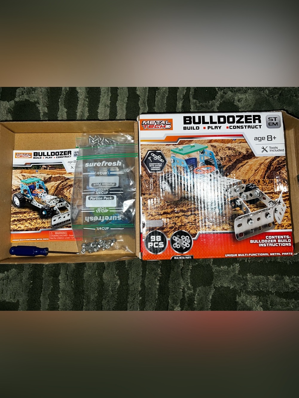 Bulldozer Build Kit - Silver and Teal